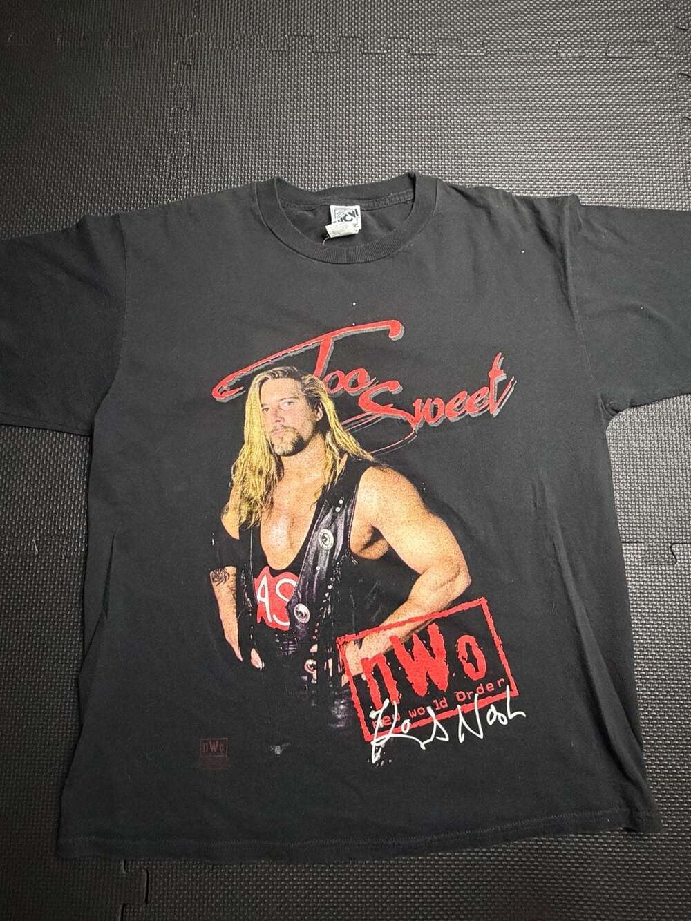 Vintage Kevin Nash 1998 NWO Wrestling 90s Black WWE Shirt Size Large